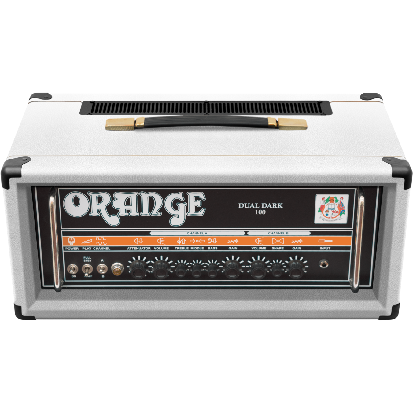 Orange Dual Dark 100 DD100H Limited Edition Amp Head - White