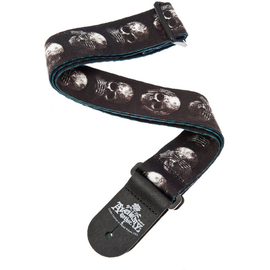 D'Addario Alchemy Guitar Strap, Muted Skulls