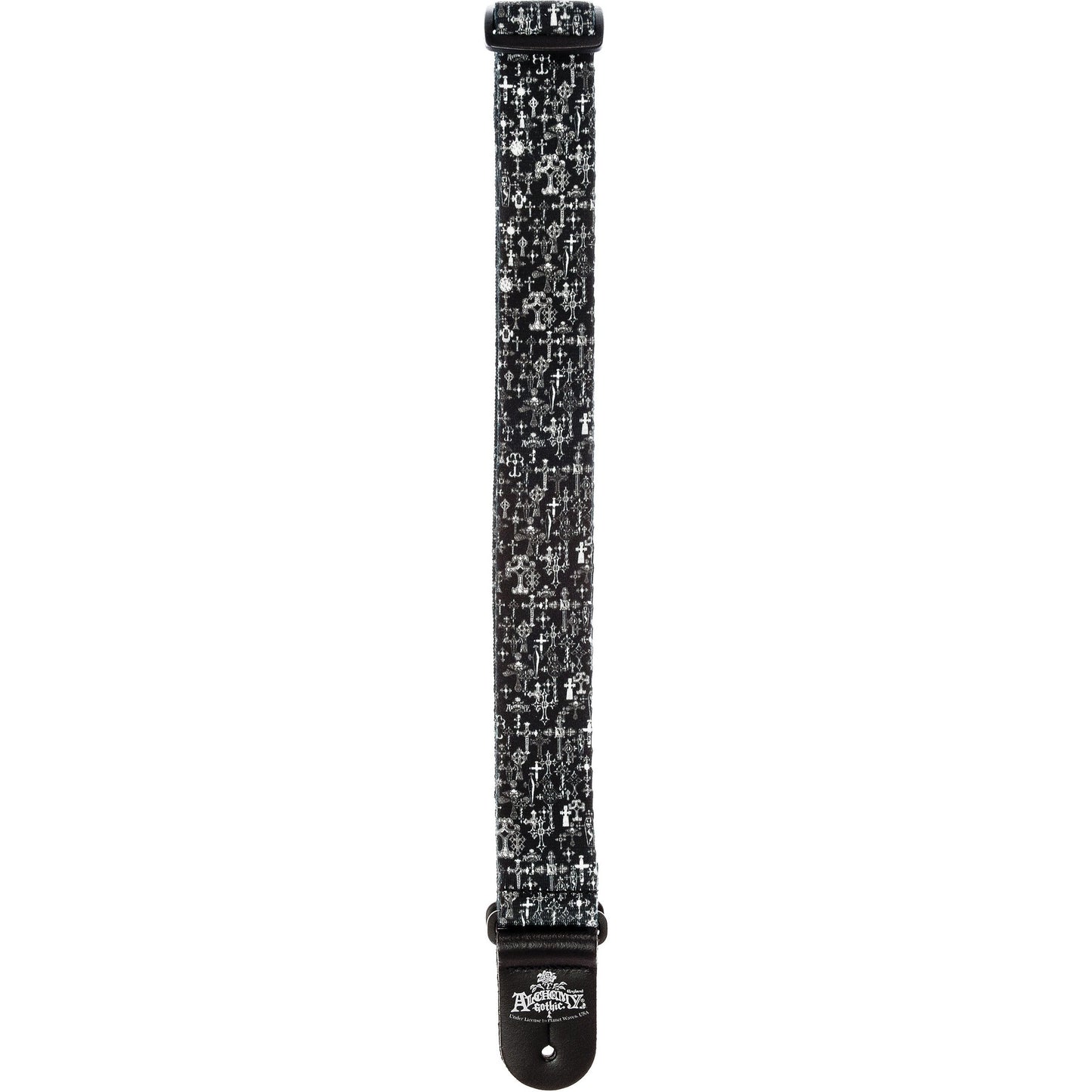 D'Addario Alchemy Guitar Strap, Gothic Crosses