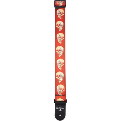 D'Addario Alchemy Guitar Strap, Live Life Skull