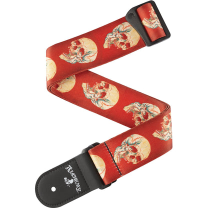 D'Addario Alchemy Guitar Strap, Live Life Skull