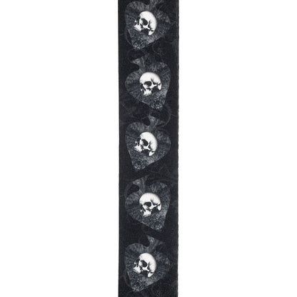 D'Addario Alchemy Guitar Strap, Skulls in Spades