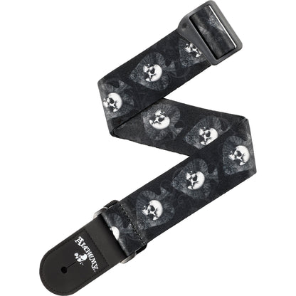 D'Addario Alchemy Guitar Strap, Skulls in Spades