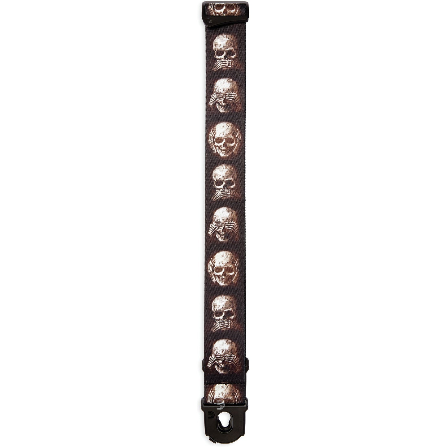 D'Addario Alchemy Planet Lock Guitar Strap, Muted Skulls