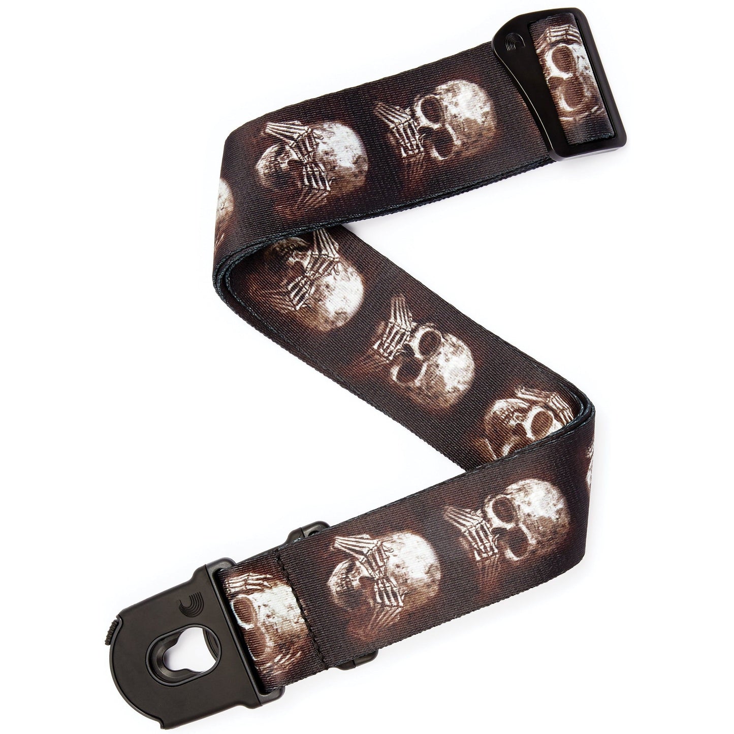 D'Addario Alchemy Planet Lock Guitar Strap, Muted Skulls