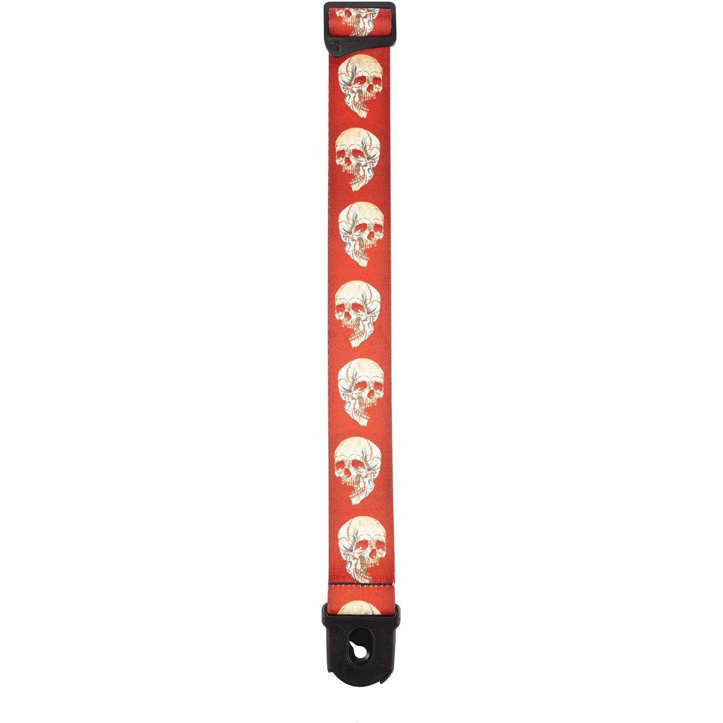 D'Addario Alchemy Planet Lock Guitar Strap, Live Life Skull