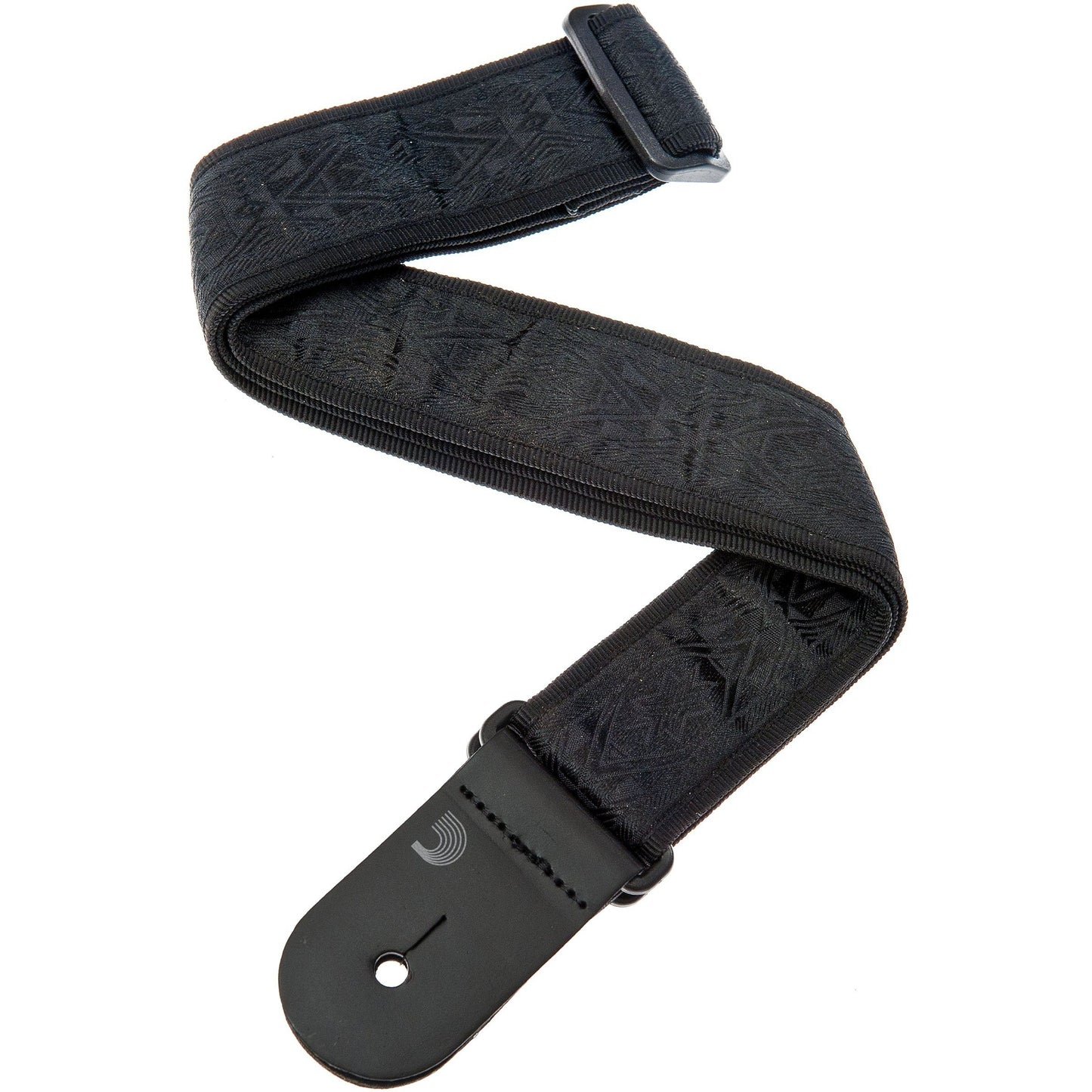 D'Addario Woven Guitar Strap, Black Satin