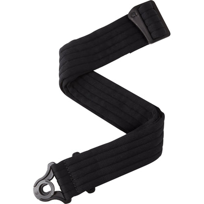 D'Addario Auto Lock Guitar Strap, Black Padded Stripes