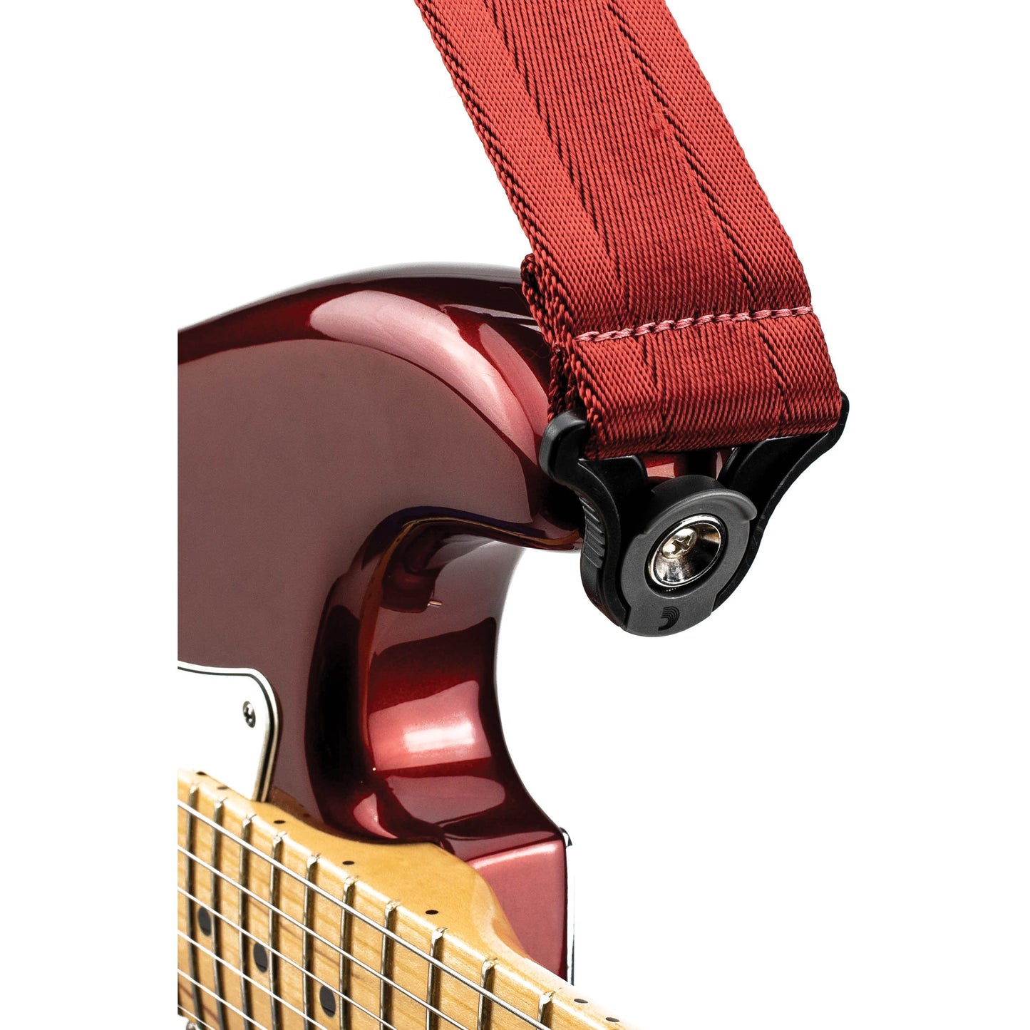 D'Addario Auto Lock Guitar Strap, Blood Red