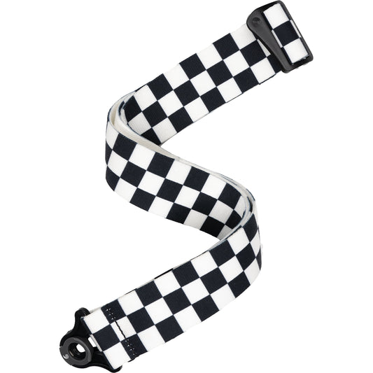 D'Addario Auto Lock Guitar Strap, Skater Checkerboard