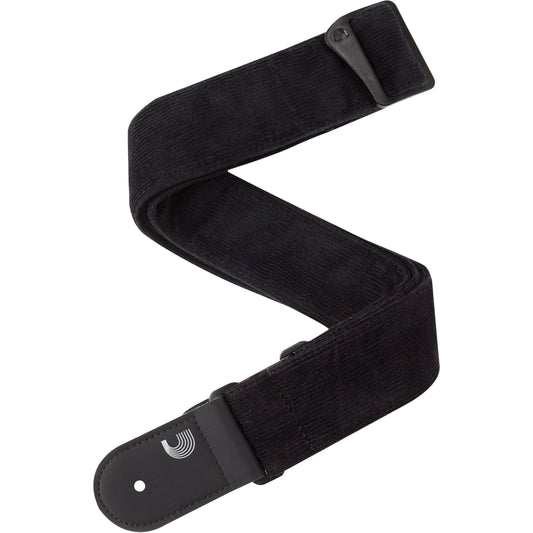 D'Addario Corduroy Woven Guitar Strap , Black