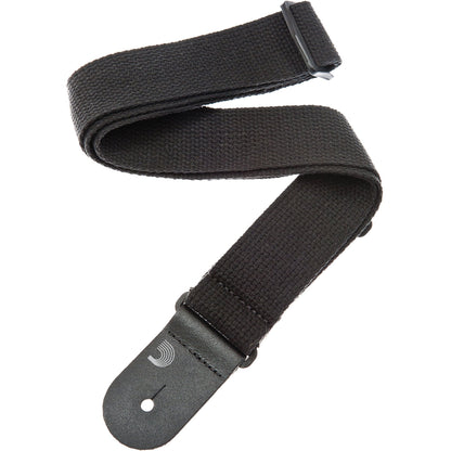 D'Addario Cotton Guitar Strap, Black