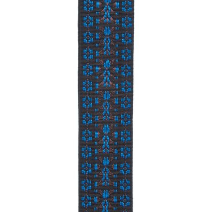 D'Addario Woven Guitar Strap, Hootenanny, Blue/Black