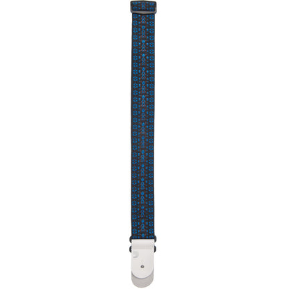 D'Addario Woven Guitar Strap, Hootenanny, Blue/Black