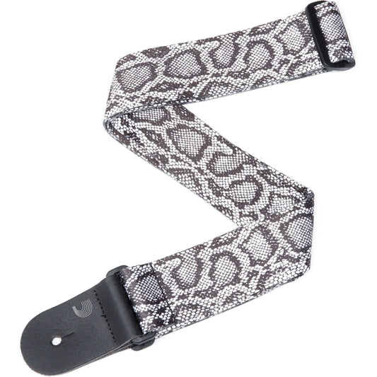 D'Addario Polyester Printed Snake Skin Guitar Strap