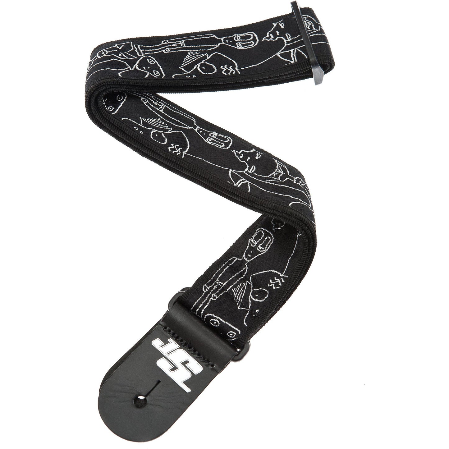 D'Addario Joe Satriani Guitar Strap, Silver Sketches