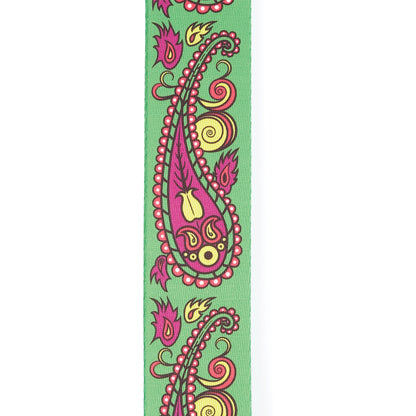 D'Addario Joe Satriani Guitar Strap, Paisley Green