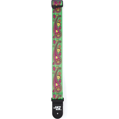 D'Addario Joe Satriani Guitar Strap, Paisley Green