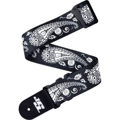 D'Addario Joe Satriani Swivel Guitar Strap, Black Paisley