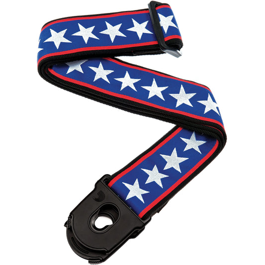 D'Addario Planet Lock Guitar Strap, Stars & Stripes