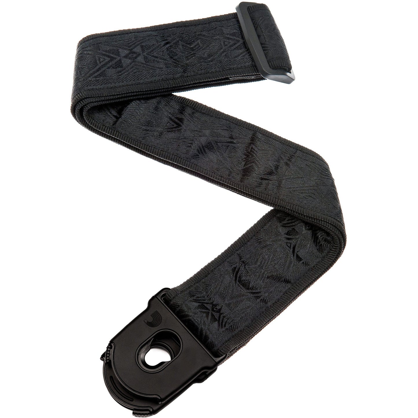 D'Addario Planet Lock Guitar Strap, Black Satin