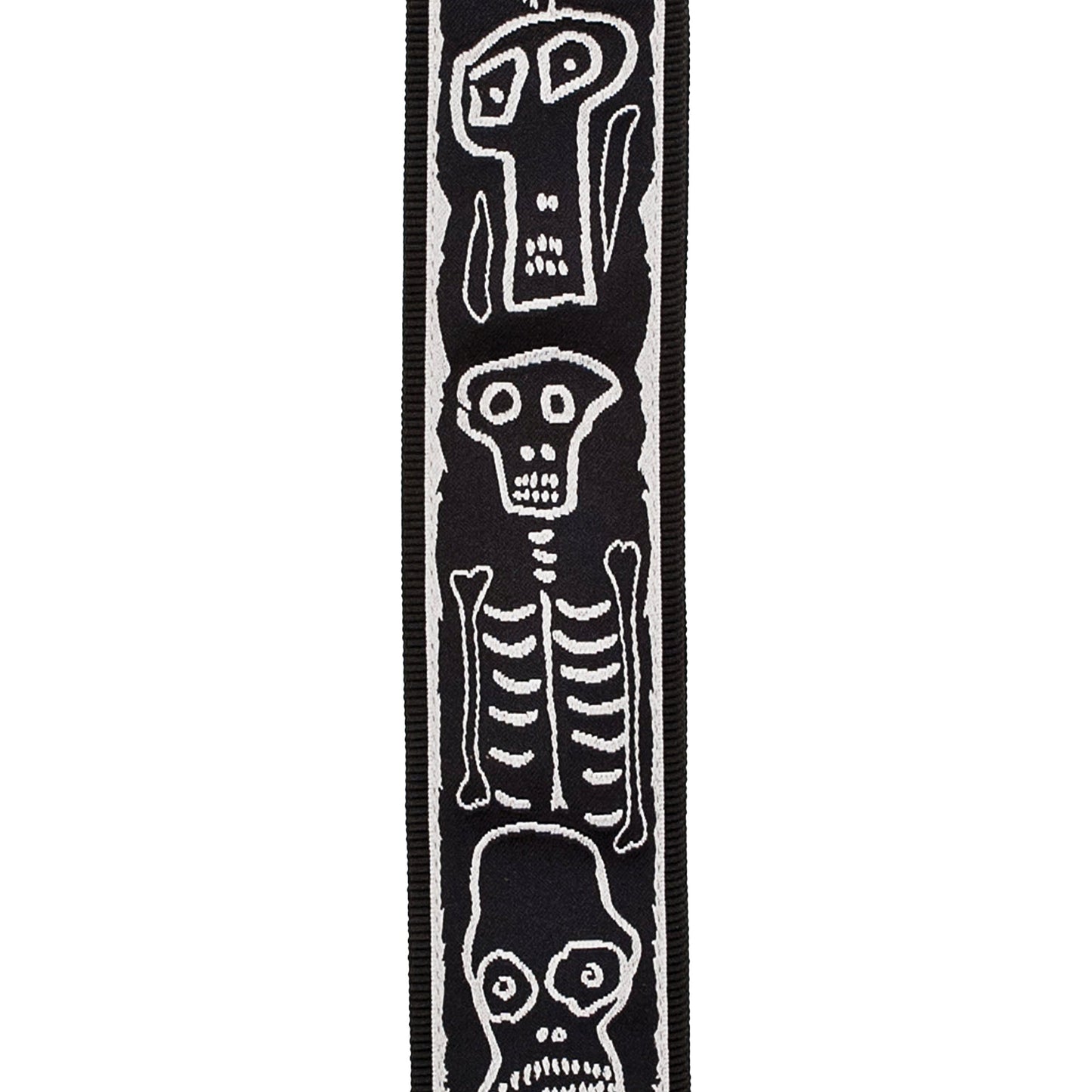 D'Addario Joe Satriani Planet Lock Guitar Strap, Skull N Bones