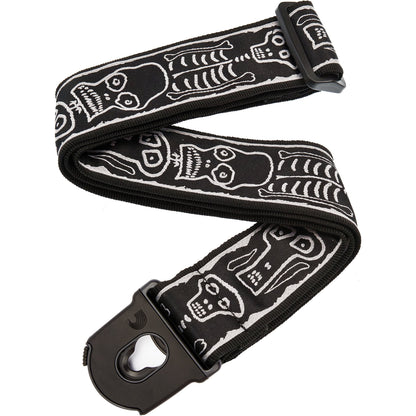 D'Addario Joe Satriani Planet Lock Guitar Strap, Skull N Bones