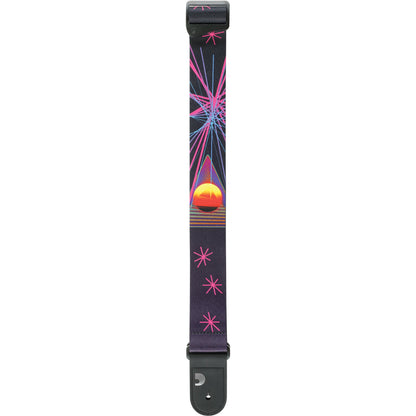 D'Addario Outrun Polyester Guitar Strap, Neon Stars