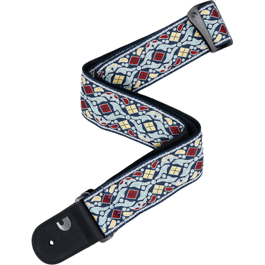 D'Addario Eco-Comfort Jacquard Woven Guitar Strap, Navy