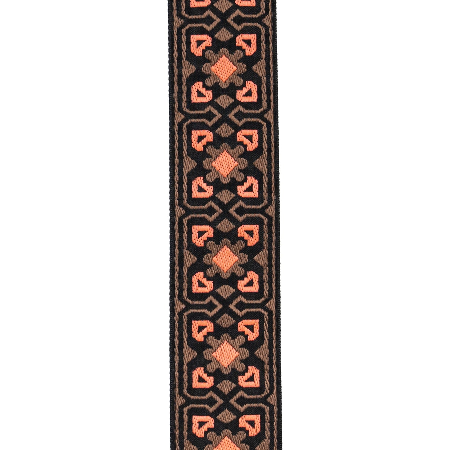 D'Addario Eco-Comfort Woven Guitar Strap, Brown & Orange