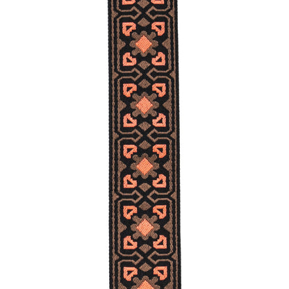 D'Addario Eco-Comfort Woven Guitar Strap, Brown & Orange