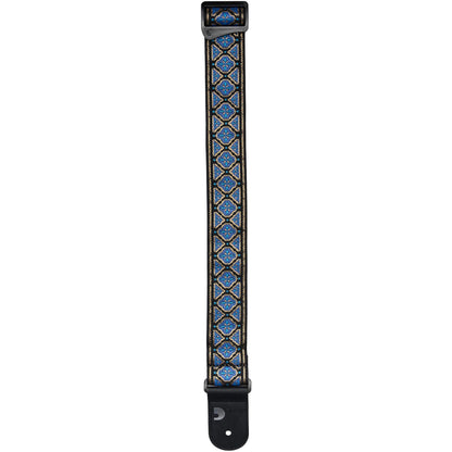 D'Addario Eco-Comfort Woven Guitar Strap, Blue & Gold