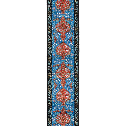 D'Addario Eco-Comfort Woven Guitar Strap, Blue & Orange