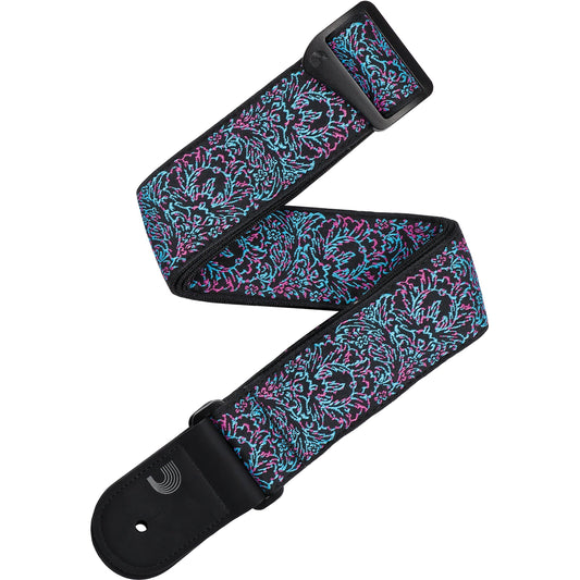 D'Addario Eco-Comfort Outrun Woven Guitar Strap, Glitch