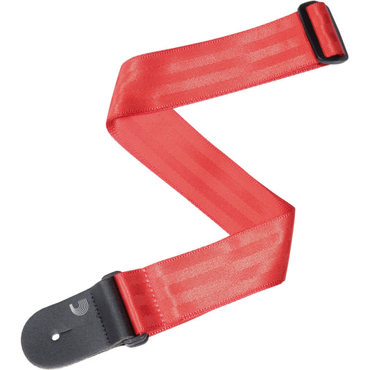 D'Addario Seat Belt Guitar Strap, Red 50mm