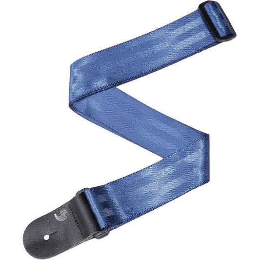 D'Addario Seat Belt Guitar Strap, Blue 50mm