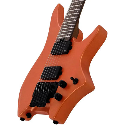 HILS HN5 – Satin Metallic Coral Orange – Headless 6-String Guitar