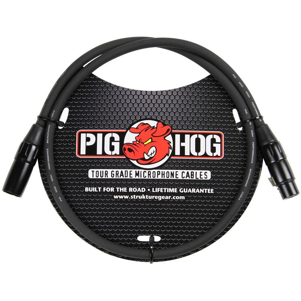 Pig Hog 8mm Microphone Cable, 3 Foot XLR