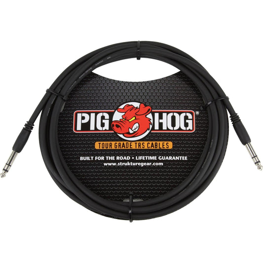 Pig Hog 1/4" TRS to 1/4" TRS Cable - 10 Foot