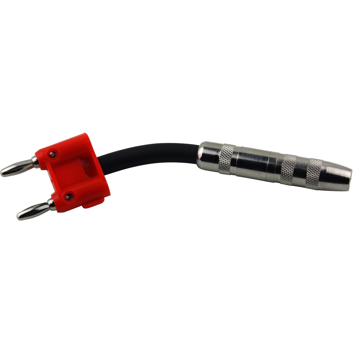 Pig Hog Solutions - 1/4" (Female) Mono to Dual Banana Adapter Cable - 6 Inch