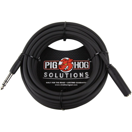 Pig Hog Solutions - Headphone Extension Cable 1/4" Stereo - 25 Foot