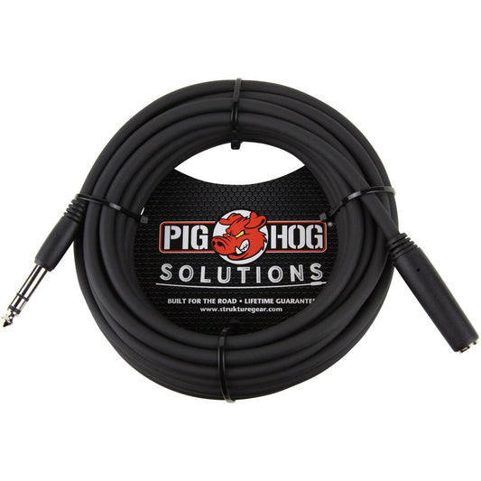 Pig Hog 25 Foot Headphone Extension Cable, 1/4"