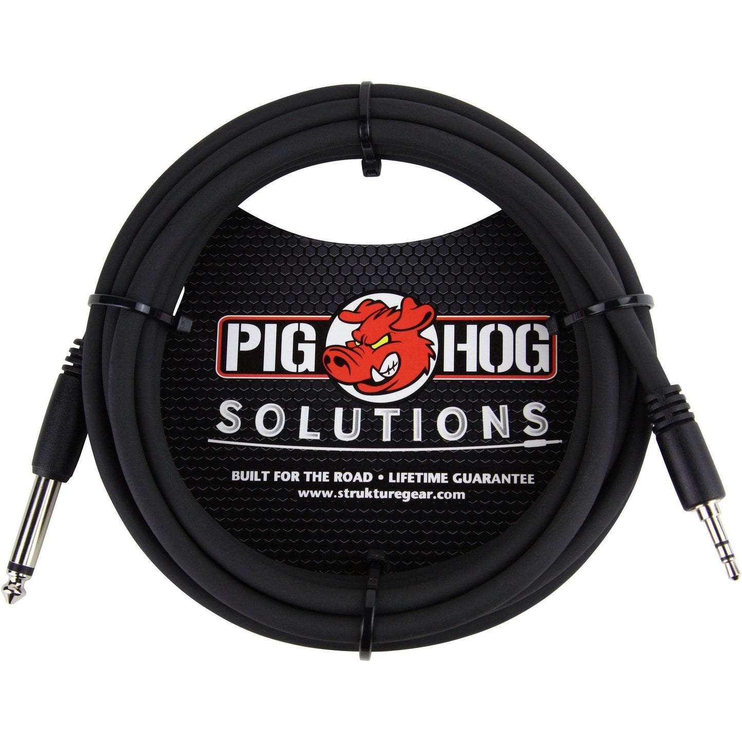 Pig Hog Solutions - 1/4" (Male) Mono to 3.5mm (Male) TRS - 10 Foot