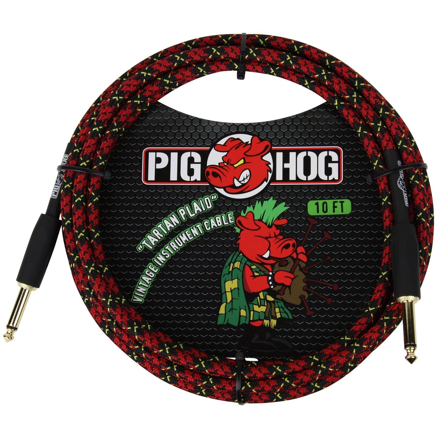 Pig Hog "Tartan Plaid" Instrument Cable, 10 Foot