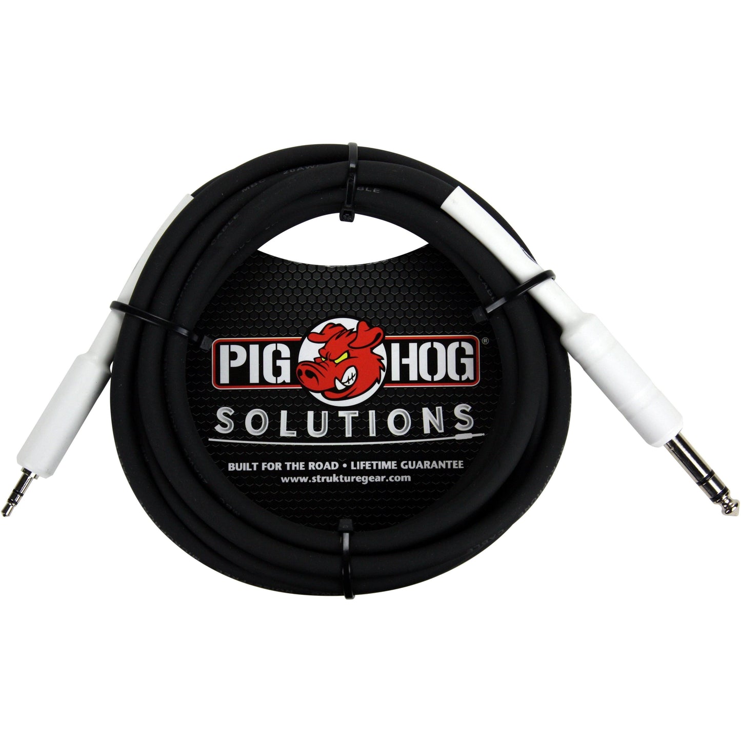 Pig Hog Solutions - 1/4" (Male) TRS to 3.5mm (Male) TRS Stereo Cable - 10 Foot