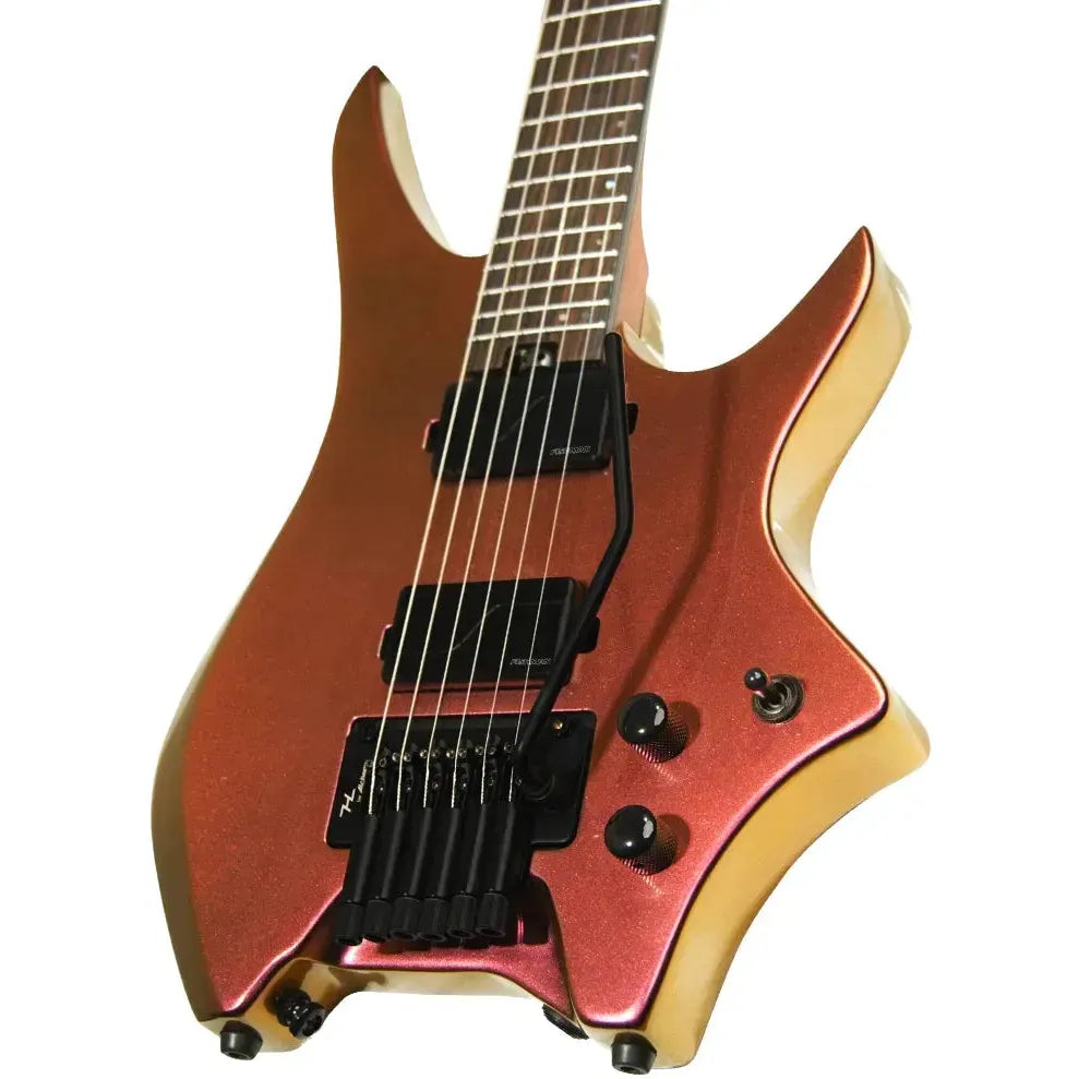 HILS HN6 – Gloss Ultra Gold – Headless 6-String Guitar