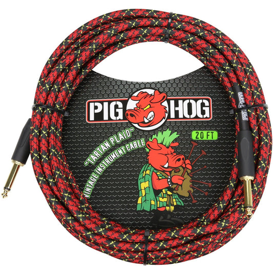 Pig Hog "Tartan Plaid" Instrument Cable, 20 Foot