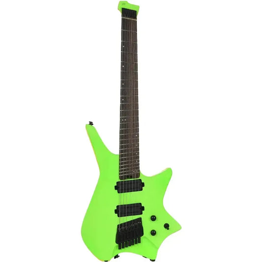 HILS HZ7 – Satin Neon Green – Headless 7-String Guitar