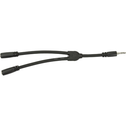 Pig Hog Solutions - Y Cable 3.5mm (Male) TRS to Dual 3.5mm (Female) - 6 Inch