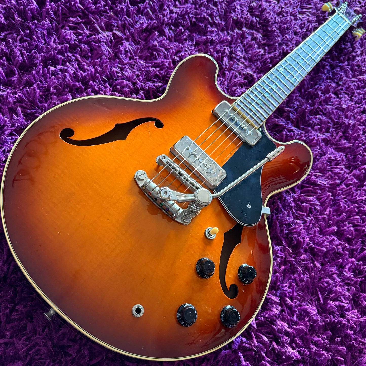 2010 Fujigen Masterfield P90 Semi-Hollow Antique Sunburst (MIJ Fujigen)